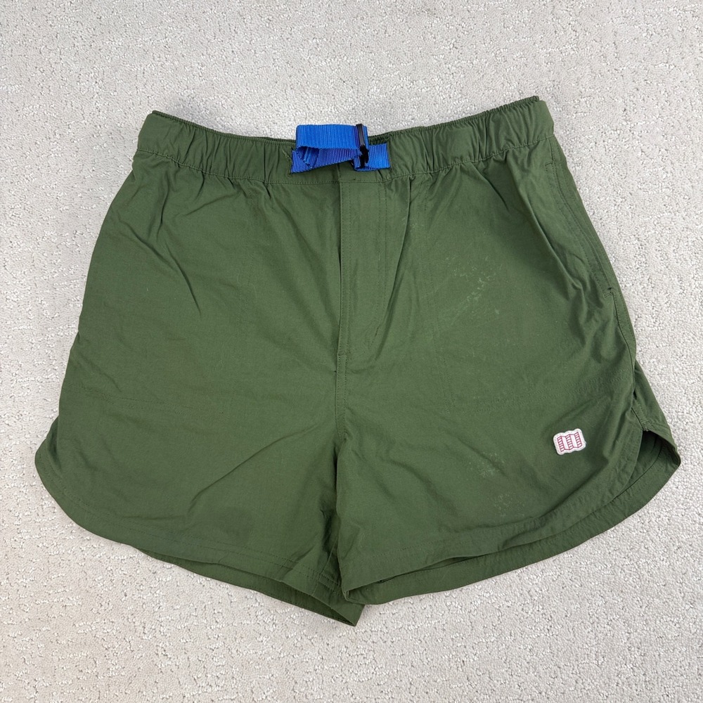 Topo Designs River Shorts Womens Medium Green Nylon Stretch Hiking 10768